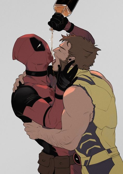 Spideypool Comic, Cute Deadpool, X Men Funny, Deadpool Art, Wolverine Art, Deadpool And Spiderman, Wolverine Hugh Jackman, Logan Wolverine, Deadpool Wolverine