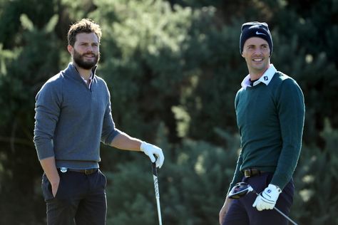 Hot British Actors, St Andrews Golf, Alfred Dunhill, Jaime Dornan, Matthew Goode, Best Golf Courses, Irish Actors, A Discovery Of Witches, Golf Attire