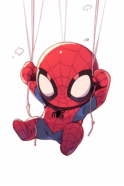 Chibi Spiderman, Chibi Marvel, Spiderman Drawing, Marvel Comic Character, Spiderman Art, Drawing Base, Comic Character, Marvel Characters, Marvel Comics