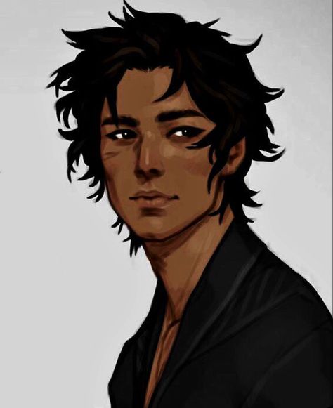 Black Old Man Character Design, Character Art Male Black Hair, Brown Hair Male Character Art, Man Character, Arte Inspo, Guy Drawing, Character Design Male, Tan Skin, How To Draw Hair