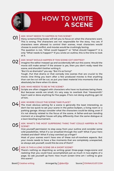 Here is the 6 questions to ask when you write a scene. How To Write An Opening Scene, Writing Opening Scenes, Scene Cards Writing, How To Write A Scene, Writing Scene Prompts, Writing Brainstorming, Novel Writing Outline, Business Student, Scene Writing