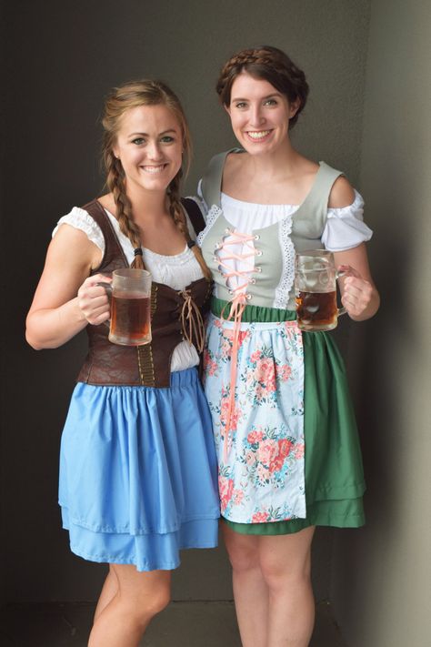 How to throw an Oktoberfest party! Decorations, food, costumes, and games! Octoberfest Party Ideas Outfit, October Fest Costumes, Diy Oktoberfest Costume Women, Diy October Fest Outfit, Diy German Costume, Diy Oktoberfest Costume, October Fest Outfit, Diy Oktoberfest, German Beer Girl Costume