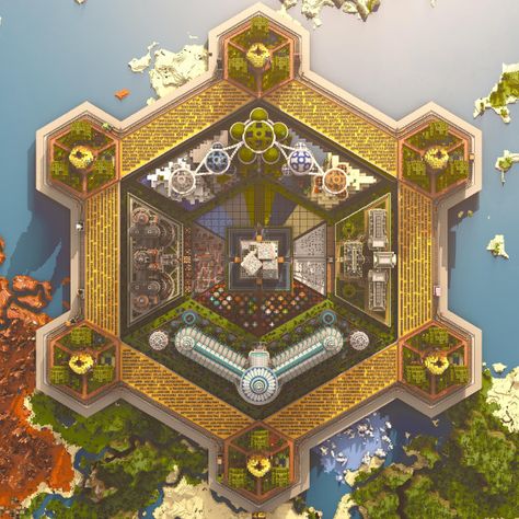 Minecraft Hexagon, Casa Viking, Minecraft Maps, Map Minecraft, Minecraft Structures, Minecraft House Plans, Bangunan Minecraft, Minecraft Modern, Cool Minecraft Creations