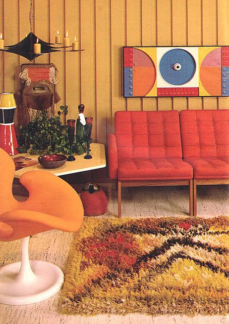 Found in Good Housekeeping magazine, July 1969. Mid-Century Modern Interior Design, Vintage Architecture, Vintage Decor, Vintage Furniture 60s Interior Design, 1960s Interior, 60s Home Decor, 60s Interior, Casa Retro, 70s Interior, Retro Interior Design, 70s Decor, Interior Vintage