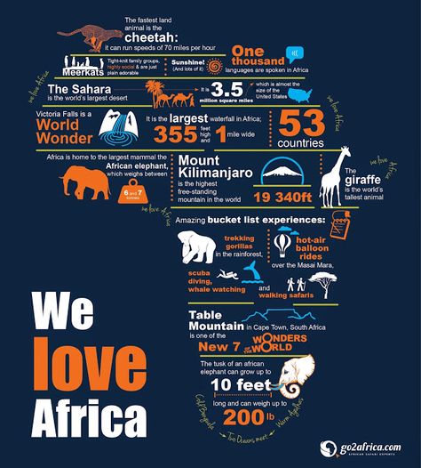 Geographic Infographic, World Map Infographic, Africa Infographic, Maps Of Africa, Africa Day, Country Facts, Infographic Map, Travel Infographic, African Map