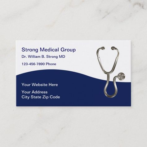 Doctor Business Cards Doctor Business Cards, Medical Business Card, Weekly Meal Planner Template, Appointment Card, Business Cards Layout, Medical Business, Referral Cards, Visiting Card Design, Standard Business Card Size