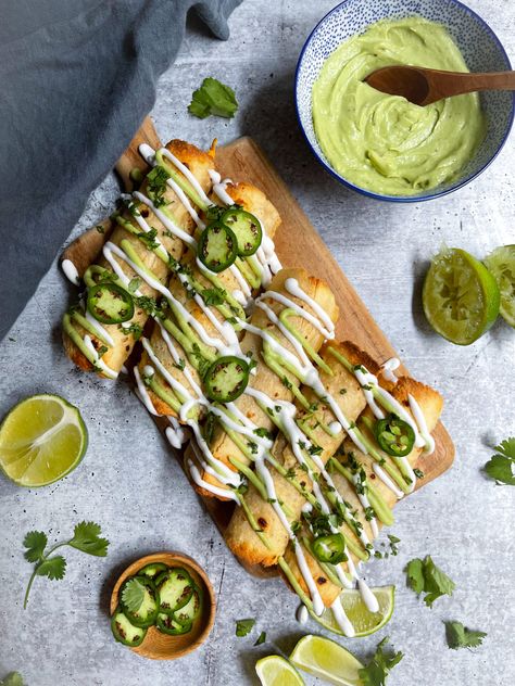 Chickpea Taquitos, Nikki Vegan, Cheese Tortillas, Healthy Spinach Artichoke Dip, Spicy Taco Seasoning, Chickpea Snacks, Vegan Cheddar Cheese, Sweet Potato Tacos, Spicy Tacos