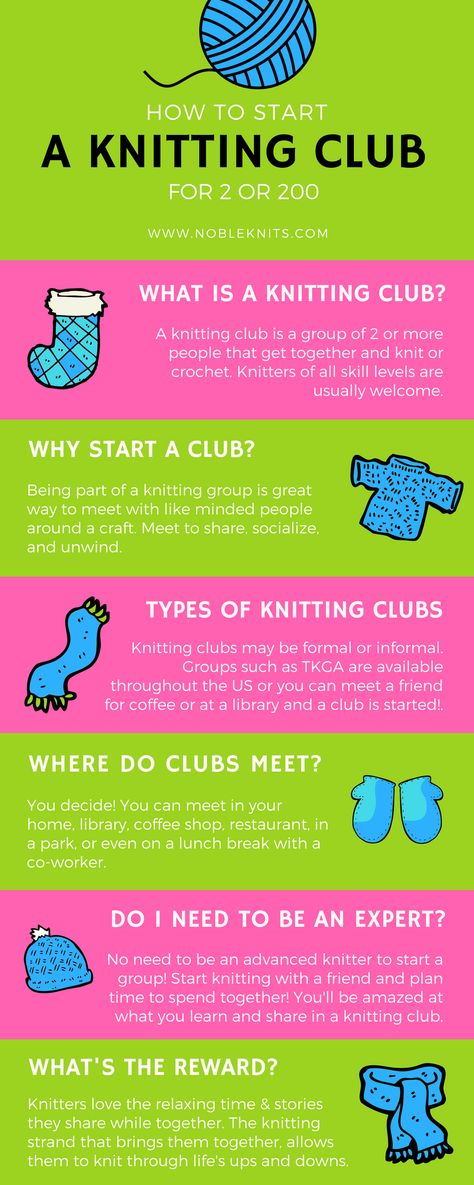 How to Start a Knitting Club Infographic | Knitting Group | Knitting | Knitting Together Knitting Club Ideas, Fancy Holiday Party, Recognition Ideas, Knitting Business, Volunteer Recognition, Knit Techniques, School Gardens, Pick Up Line, 2024 Inspiration