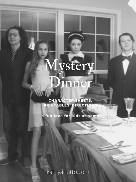 Mystery Dinner idea for kids during quarantine – FREE printables Mystery Dinner Party For Kids, Mystery Dinner Party Menu, Mystery Dinner Menu Ideas, Dinner Idea For Kids, Cousin Camp, Mystery Dinner Party, Christmas Mystery, Lds Youth, Game Movie