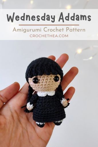 Crochet Wednesday Doll Free Pattern, Lol Doll Crochet Pattern, Freddy Krueger Amigurumi Free Pattern, Crocheted Minecraft Characters, Free Crochet Wednesday Doll, Wednesday Free Crochet Pattern, Wednesday Addams Amigurumi Free Pattern, Wednesday Addams Crochet Pattern, Wednesday Crochet Pattern Free