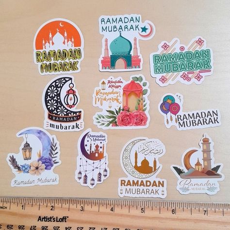 NEW 10 Ramadan Mubarak Stickers! ☽ ✨ Ramadan Mubarak Stickers, 10 Ramadan, Mubarak Ramadan, Ramadan Mubarak, Waterproof Stickers, Ramadan, 10 Things, I Love, Outfit Inspo