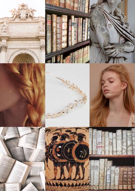 Clio muse of history greek goddess mythology aesthetic mood board the muses Clio Muse Of History, Greek Goddess Mythology, Goddess Aesthetics, Clio Muse, Greek Goddess Hairstyles, Goddess Mythology, Mythology Aesthetic, Greek Mythology Goddesses, Fantasy Aesthetics