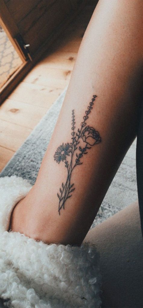 Birth Floral Tattoo, Beauty To Ashes Tattoo, Memorial Writing Tattoo, Mum Of 3 Tattoo, Pretty Tattoos Sleeve, September Birth Month Tattoo, September And November Flower Tattoo, Mums Flower Tattoo, Kids Writing Tattoo