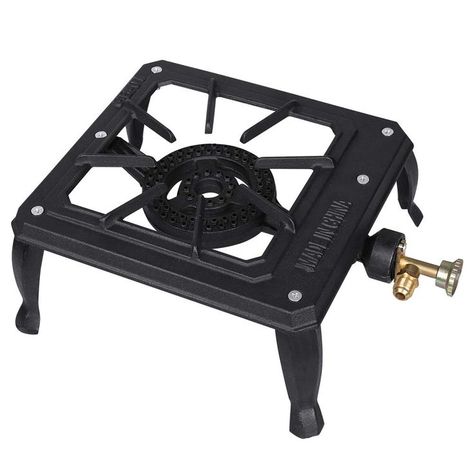 Boshen Portable Stove Burner Cast Iron Propane LPG Gas Cooker for Patio Outdoor Camping BBQ, Not Include Adapter Propane Camp Stove, Camping Cooker, Portable Gas Stove, Camping Gas Stove, Outdoor Cooker, Backpacking Stove, Lpg Gas, Propane Stove, Portable Stove