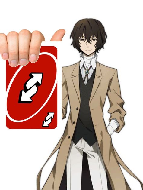 yes uno reverse dazai ctto : @xiehcn on ig (yep me im the owner) Dazai Reaction Pic, Bsd Reaction Pic, Bungo Stray Dogs Pfp, Dazai Funny, Dazai Osamu Pfp, Dazai Silly, Dazai Manga, Bsd Matching, Uno Reverse Card