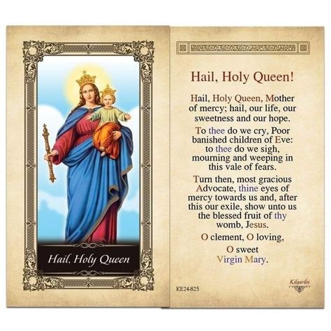 Hail Holy Queen 🕯🌹🙏🏻📿🙏🏻🌹🕯 (We are Catholic) Holy Mary Prayer, Hail Holy Queen Prayer, Partnership Quotes, Our Lady Of Victory, Hail Holy Queen, Giving Thanks To God, Lord’s Prayer, Gifts Christian, Queen Of Heaven