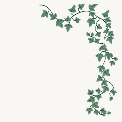 Ivy Border Vector Art, Icons, and Graphics for Free Download Ivy Border Drawing, Vines Border Design, Plant Border Ideas Drawing, Aesthetic Vines Drawing, How To Paint Ivy Vines Easy, Vines Wall Decor, Plant Card Design, Ivy Drawing Simple, Vine Border Drawing