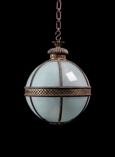 Small Lattice Globe | Hanging Globes | Jamb Dappled Light, Antique Fireplace, Circa Lighting, Antique Lighting, Hanging Lanterns, Recessed Lighting, Glass Set, Metal Chain, Lattice