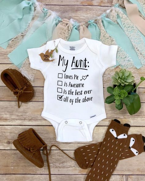 Aunt Onsies, Funny Aunt Onesie, Auntie Onesie, Aunt Onesie, Aunt Baby, Auntie Baby, Baby Aunt, Best Aunt Ever, Unique Baby Gift