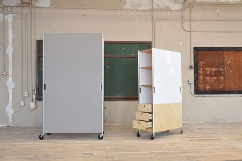 Movable Furniture, Modular Furniture System, Space Divider, Movable Walls, Space Dividers, Modular Unit, Classroom Storage, Flexible Space, Modular Home