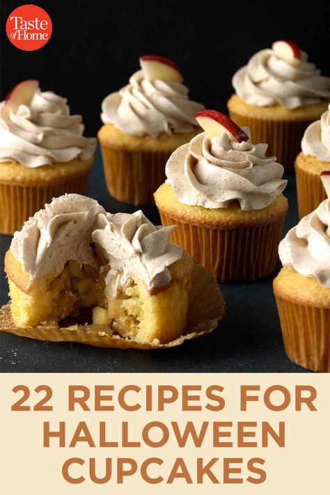 Fall Cupcake Flavors, Fall Cupcakes Recipes, Apple Pie Cupcakes, Pumpkin Chip, Cinnamon Buttercream, Apple Cupcakes, Pie Cupcakes, Fall Cupcakes, Salty Cake