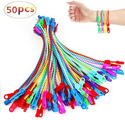 Amazon.com: UPlama 50 PCS Friendship Fidget Zipper Bracelet, Neon Colors Sensory Bracelet Bulk Set, Party Toys for Birthday, Goodie Bags, Small Prizes: Toys & Games Sensory Bracelet, Bath Tub Fun, Bracelet Neon, Christmas Goodie Bags, Zipper Bracelet, Cool Fidget Toys, Birthday Goodie Bags, Carnival Prizes, Christmas Shoes