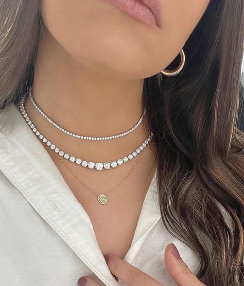 Diamond Necklace Stack Necklace Stack, Diamond Tennis Necklace, Jewelry Boutique, Tennis Necklace, Boutique Jewelry, Everyday Jewelry, Diamond Necklace, Tennis, Engagement Ring