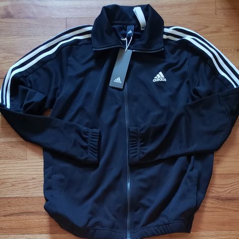 Adidas Black Stripe Athletic Track Tiro Bk 4087 Jacket Zip-Up Large Msrp $75 Adidas Zip Up Outfit, Soho Dolls, Adidas Vintage Jacket, Germany Outfits, Adidas Trefoil Hoodie, Adidas Jacket Women, Boyish Outfits, Adidas Zip Up, Adidas Track Jacket