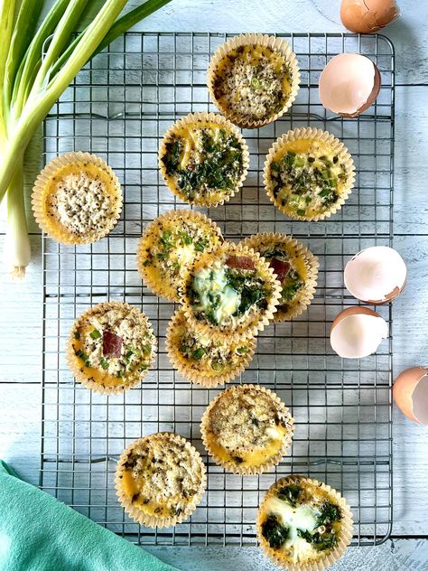 Paleo Egg Bites, Almond Flour Pumpkin Cookies, Coconut Milk Chia Pudding, Almond Flour Pumpkin, Paleo Breakfast Casserole, Portable Breakfast, Italian Eggs, Egg Bites, Vanilla Coconut