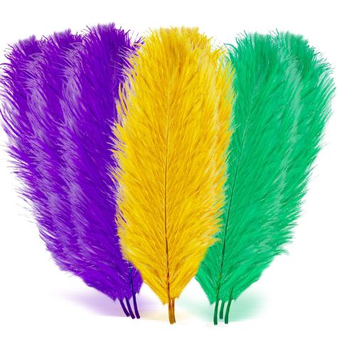 Diy Party Costumes, Costume Fleur, Mardi Gras Party Decorations, Carnival Crafts, Purple Feathers, Party Decoration Items, Carnival Decorations, Table Centerpiece Decorations, Carnival Costume