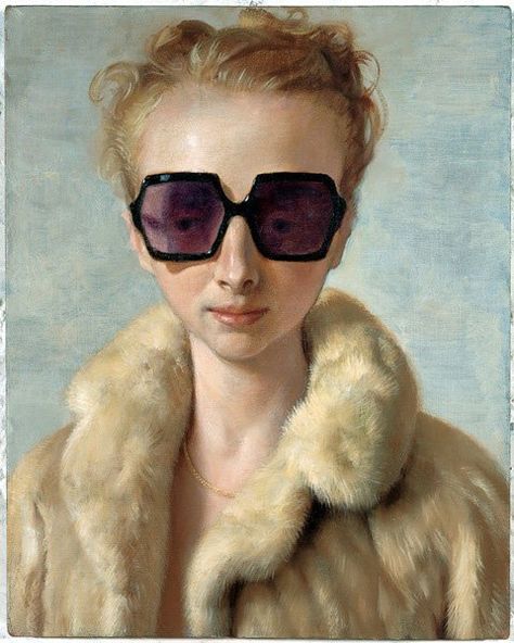 john currin, rachel in fur, 2002 Rachel Feinstein, John Currin, Elizabeth Peyton, Lucian Freud, Chuck Close, People Figures, Contemporary Portrait, Painting People, Figurative Artists