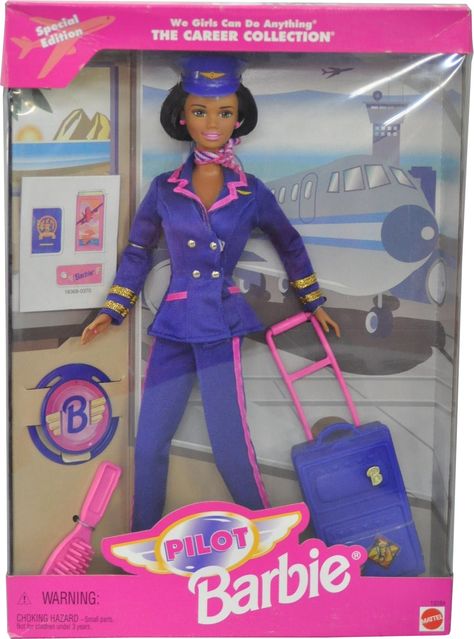 *1997 Special edition career pilot black Barbie doll 2 #19384 Barbie Career Dolls, Pilot Barbie, 1990s Barbie Dolls, Mixer Themes, Barbie Mood, Black Barbie Doll, Labour's Day, 1997 Barbie, Career Barbie