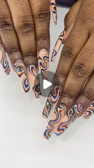 🎨 SU NGUYEN 🎨 on Instagram: "✨🌈 Perfect 🌈✨ Freestyle coforful trippy waves 🥴   ★𝐒𝐚𝐮𝐯𝐚𝐠𝐞_𝐀𝐫𝐭𝐢𝐬𝐭𝐫𝐲★ 𝙽𝚊𝚒𝚕 𝙰𝚛𝚝 𝚋𝚢 𝚂𝚞  . . . . . . . . . . . . . #springnails #nailart  #nailartist #artist #aesthetic #naildesign #nails #summer #nailsinspiration #aestheticnails #nailalabama #birminghamnails #alabamanails #alabamanailartist  #nailtrend #trending #nailinspo  #nails #naildesigns #nailfeed #handpaintednails #freestylenails #abstractart  #nailsdesign #colorfulnail #trippynails #swirlnails  #illusion #nailsart" Spring Nails, Trippy Nail Designs, Alabama Nails, Artist Aesthetic, Nails Summer, Nail Trends, Nail Artist, Nails Inspiration, Nail Inspo