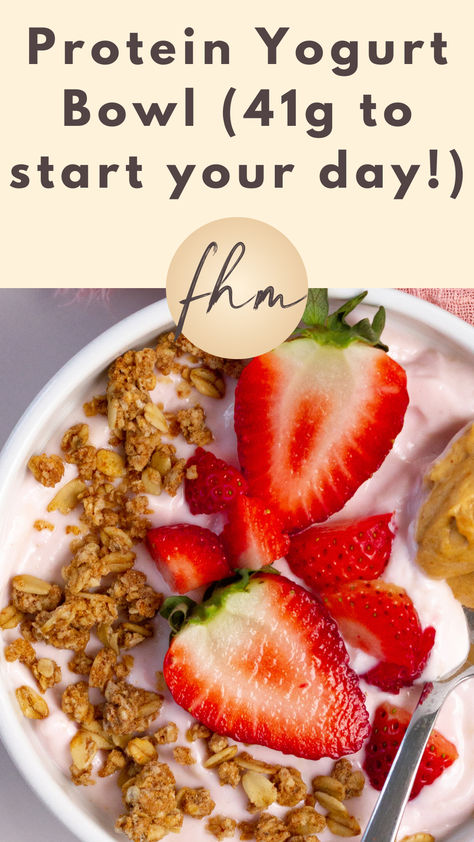 Start your day with 41g of protein and so many customization optons! If you're looking for a breakfast that hits the spot and your macros, our High Protein Yogurt Bowl is IT! 🙌 Protein Yogurt Bowl Recipes, Low Carb Breakfast Yogurt, High Protein Breakfast Macros, Meal Prep Yogurt Bowls, Raspberry Yogurt Bowl, Strawberry Cheesecake Yogurt Bowl, Protein Powder Yogurt Bowls, Protein Powder In Yogurt, Greek Yogurt Protein Recipes