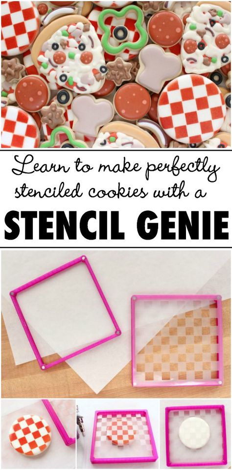 Stenciled Cookies, Cookie Techniques, Decorate Cookies, Cookie Hacks, Decorated Cookies Tutorial, Sugar Cookie Royal Icing, Cookie Business, Cookie Tutorials, Pretty Cookies