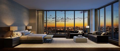 Luxury Waterfront Condominium With Expansive Views of NYC Skyline: One Riverside Park Apartment Luxury, Luxury Penthouse, New York Homes, Design Apartment, Design Del Prodotto, Nyc Apartment, Dream Apartment, Modern Apartment, Apartment Design