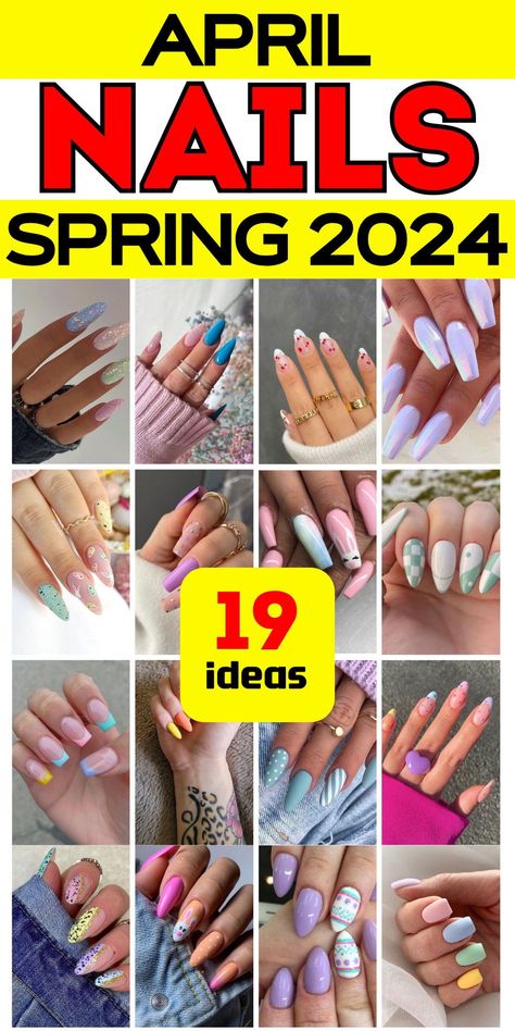 Unveil chic April nail ideas for 2024! Embrace elegance with dreamy pastels or make a statement with bold, artistic designs. Find your style for an enchanting spring manicure Pastel Trends, April Nails, Pastel Design, Spring Nail Trends, Floral Trends, Spring Nail Colors, Nails Spring, Spring Nail Art, Easter Nails