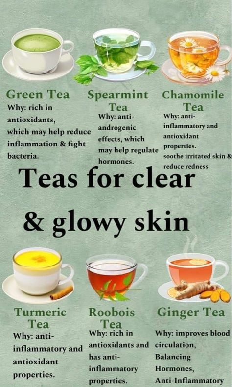 Healthy Foods And Their Benefits, Tea And Its Benefits, Herbal Tea For Clear Skin, Herbal Tea For Hormonal Acne, Tea Uses Benefits Of, Natural Tips For Clear Skin, Best Teas For Clear Skin, Teas For Skin Health, Teas That Are Good For Skin