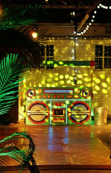 Jamaican Theme Party Decoration, Dancehall Party Decor, Reggae Theme Party, Boombox Prop, Staff Christmas Party, Rasta Party, Jamaican Party, Reggae Party, 70s Theme Party