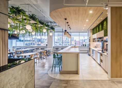 Office Cafeteria Design, Office Cafeteria, Cafeteria Design, Work Cafe, Office Pantry, Bibliotheque Design, Modern Office Interiors, Coworking Office, Office Snapshots