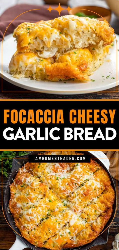 Best Garlic Bread Recipe, The Best Garlic Bread, Best Garlic Bread, Easy Focaccia Bread Recipe, Foccacia Recipe, Homemade Focaccia Bread, Cheesy Garlic Bread Recipe, Homemade Focaccia, Savory Bread Recipe