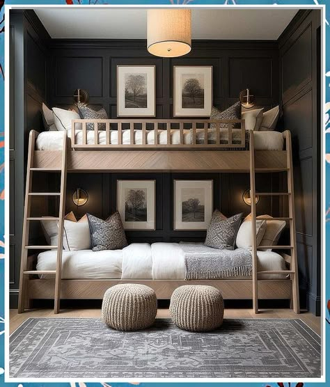 Looking to revamp your bedroom? Check out these stunning bedroom paint ideas to transform your space into a cozy retreat. From calming neutrals to bold accent walls, find the perfect color scheme to suit your style. Get inspired and start painting today! Bunk Room Ideas, Bed Styles, Bunk Bed Rooms, Red Canyon, Bunk Beds Built In, Built In Bunks, Bunk Rooms, Kid Bedroom, Ski House