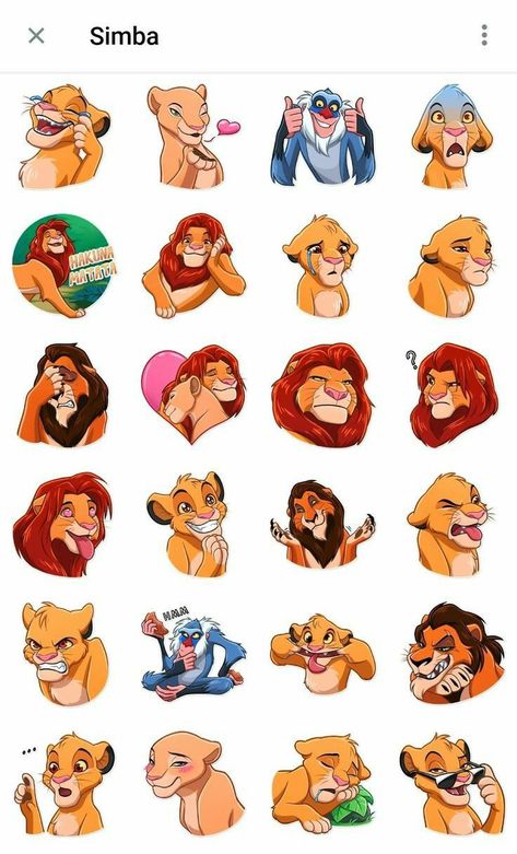 Lion King Stickers, Lion King Party, Lion King Pictures, Lion King Birthday, Il Re Leone, Lion King Art, Roi Lion, Instagram Inspiration Posts, Telegram Stickers