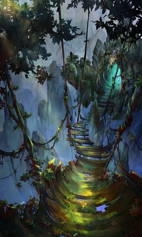 worlds of fantasy Fantasy Bridge, Autumn Writing, Bridge Background, Forest Bridge, High Resolution Wallpaper, Fantasy Wallpaper, Bridge Art, Pirate Art, Fantasy Couples