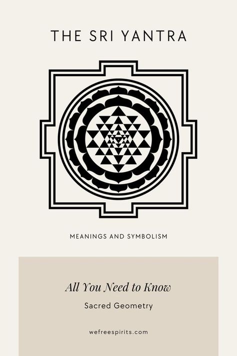 Learn all you need to know about the Sri Yantra, one of the most profound symbols in Sacred Geometry. Discover its hidden meanings & symbolism. #sriyantra #sacredgeometry Nature, Sri Yantra Meaning, How To Draw Sacred Geometry, Sri Yantra Tattoo, Book Of Solomon, Sacred Geometry Meanings, Collective Logo, Yantra Tattoo, Sri Chakra