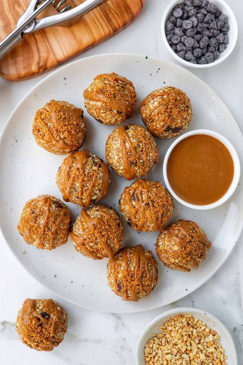 Healthy Biscoff Protein Balls – Goodness Avenue Healthy Biscoff, Biscoff Protein, Protein Balls Recipe, Biscoff Recipes, Plant Protein Powder, Protein Balls Recipes, Protein Bites, Protein Balls, Protein Ball