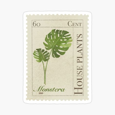 Aesthetic Stamp Stickers, Nature Stickers Aesthetic, Nature Aesthetic Stickers, Green Vintage Stickers, Green Stickers Aesthetic, Cute Green Stickers, Plant Stickers Aesthetic, Sticker For Print, Green Aesthetic Stickers