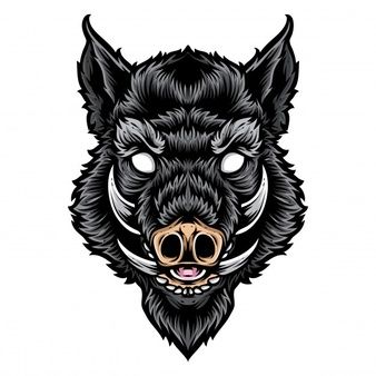 Vetor de garota funky com tatuagem | Vetor Premium Boar Head Drawing, Boar Skull Tattoo, Boar Tattoo Design, Wild Boar Art, Feast Illustration, Wild Boar Tattoo, Boar Tattoo, Boar Skull, Moose Tattoo