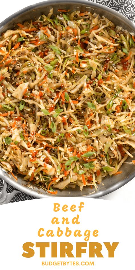 This Southwest Beef and Cabbage Stir Fry is a fast, easy, and flavorful way to make sure dinner is filled with plenty of vegetables. Beef And Cabbage Stir Fry, Napa Cabbage Recipes, Ground Beef And Cabbage, Easy Stir Fry Recipes, Beef Stir Fry Recipes, Cabbage Stir Fry, Beef And Cabbage, Fried Beef, Beef Stir Fry