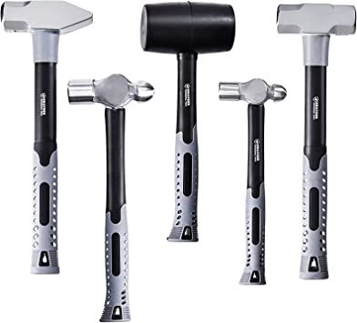 GOFLAME 5 Piece Tool Hammer Set Hand Tools Blacksmith Tool Shop Garage Home Kit Forging Hammer, Propane Forge, Broken Concrete, Sledge Hammer, Outdoor Flood Lights, Hammer Tool, Masonry Work, Shop Garage, Furniture Dolly